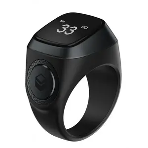 2025 Modern Smart Zikr Ring, Digital Display Praise Tasbih Tally Counter, Electronic Muslim Prayer Time Vibration Alert, Waterproof Smart Wearable Device