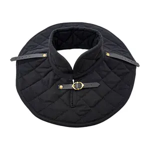 Medieval Padded Collar Renaissance Cotton Padded Aventail Neck Armor Padding Gorget Perfect for LARP, Halloween, Medieval Events Black Menswear Armour Canvas Clothing Costumes Layer