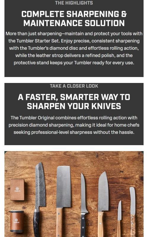 Tumbler Rolling Knife Sharpener Starter Set