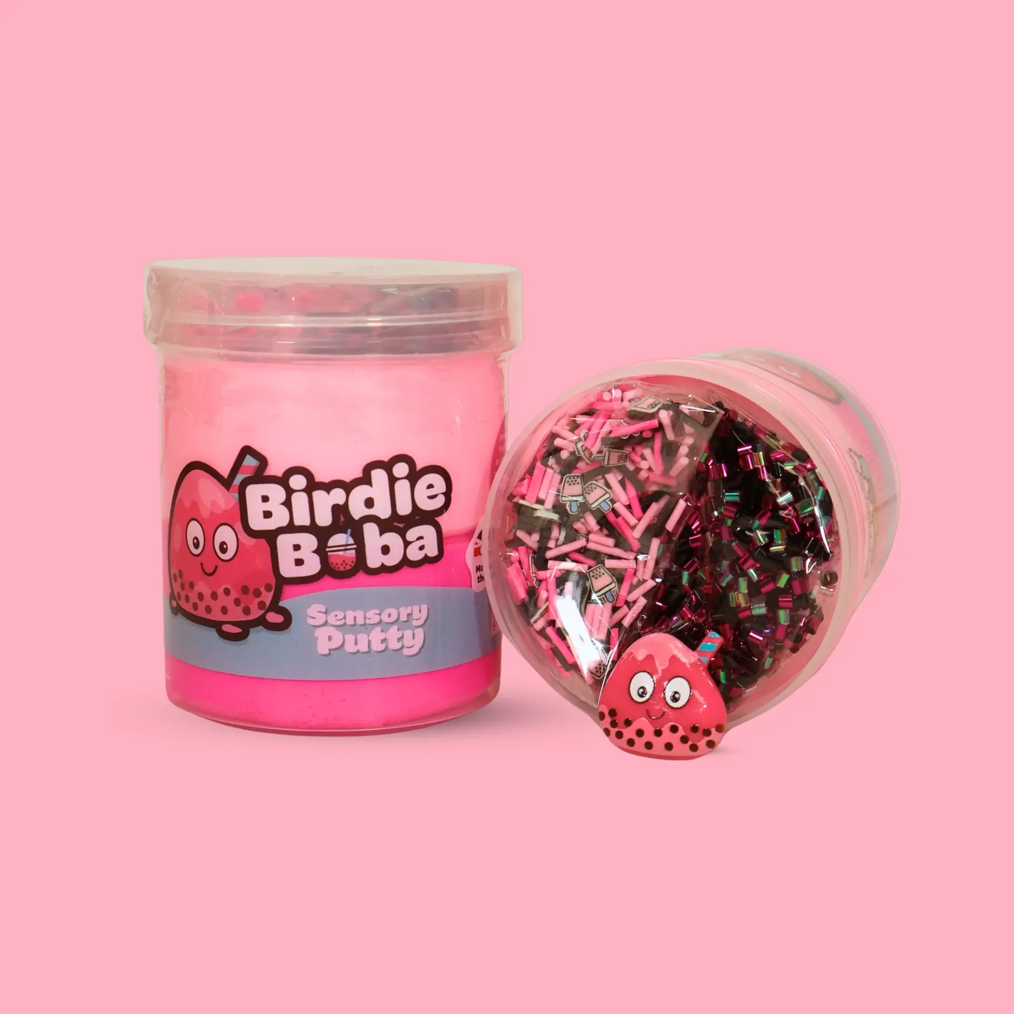 Birdie Boba - Cherry Scented - Sensory Putty - Scented Squishy Sensory Putty - Butterslime Texture for Anxiety, Focus, adhd, Stress Relief & Focus for All Ages - Ages 5+