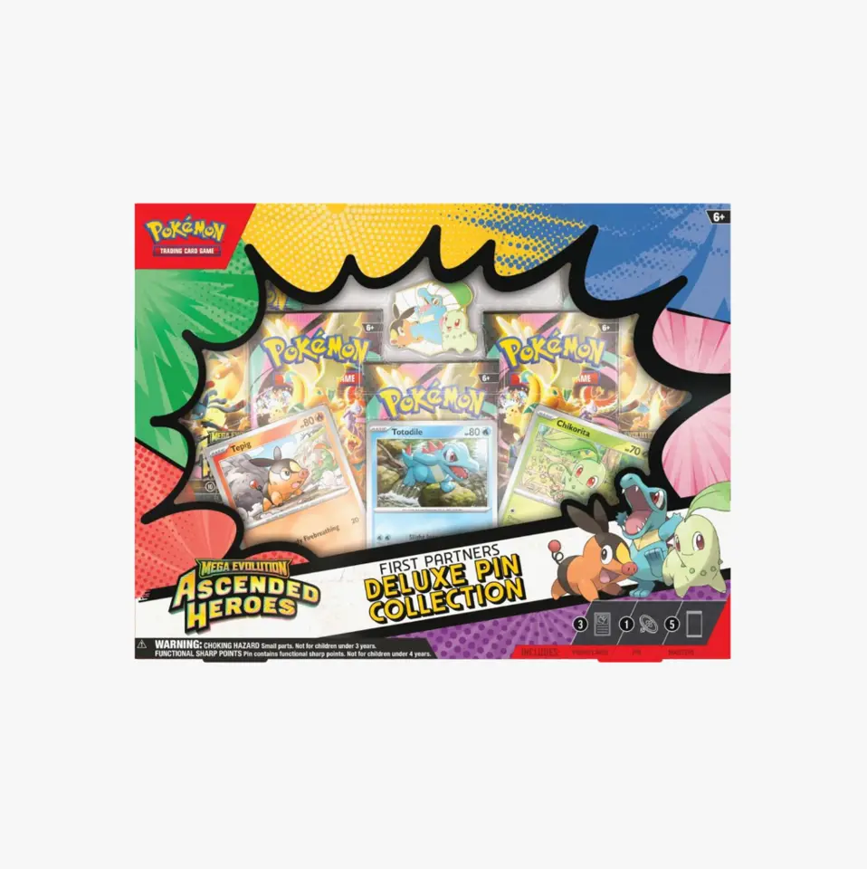 Pokemon English ME2.5 Ascended Heroes First Partners Deluxe Pin Collection CARDS LIVE OPENING