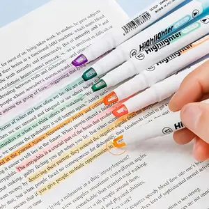 Highlighter Marker Pen, 6 Counts Clear View Tip Highlighter Marker Pen, Colorful Pen for Students Bible Study School Office, Specialty Pen, Stationery