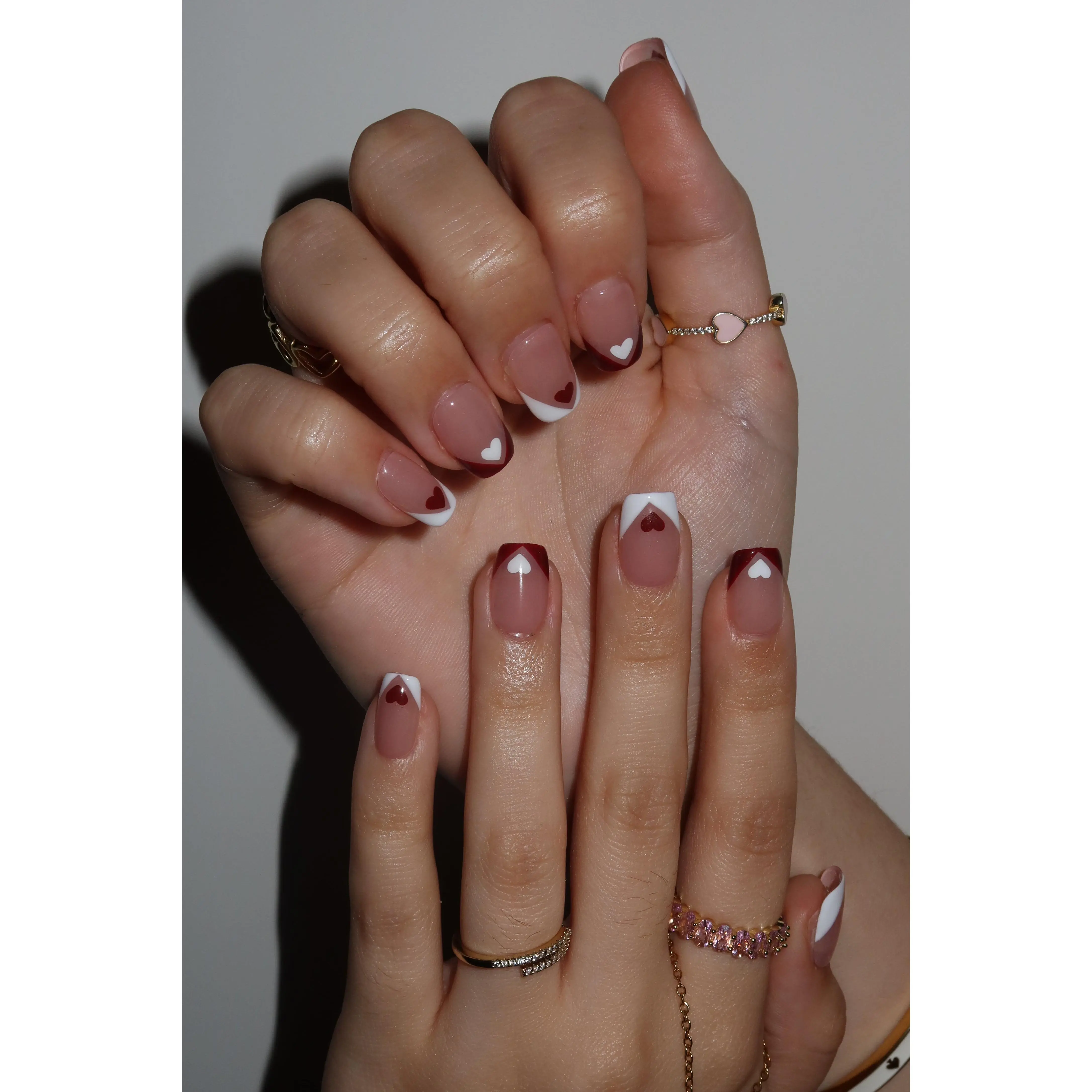 Unisex Cute Peel-and-Press Nail Art Stickers, Valentine’s Day Themed "You Have My Heart" Design, Nail Care Decoration Accessories