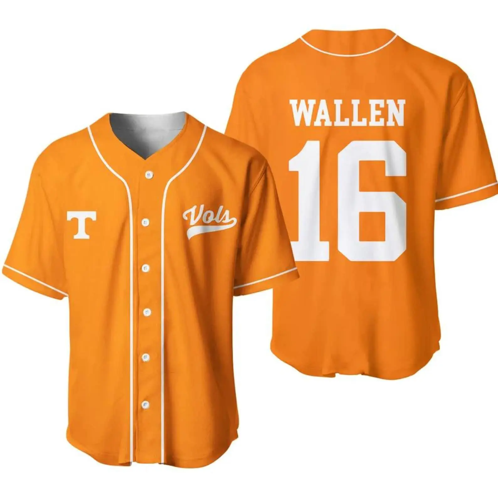 Wallen 16 Baseball Jersey 3D Print Unisex Shirts