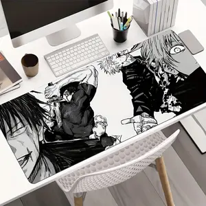 Anime Jujutsu Kaisen Mouse Pad Toji Gojo Battle Mousepad Manga Style, Smooth Surface and Anti-Slip Base for Gamers & Collectors