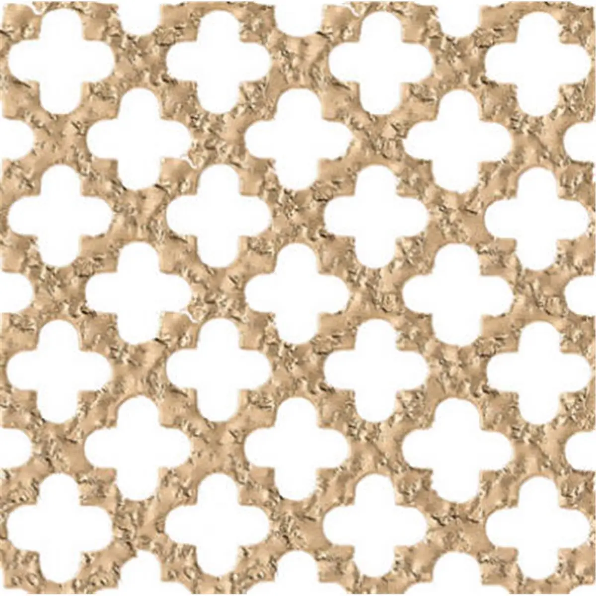 Boltmaster Gold Anodized Aluminum Perforated Sheets, Decorative Cloverleaf Pattern, 24x30 in, 0.020 in Thick, 5-Pack for Sailing Water Sports Decorations
