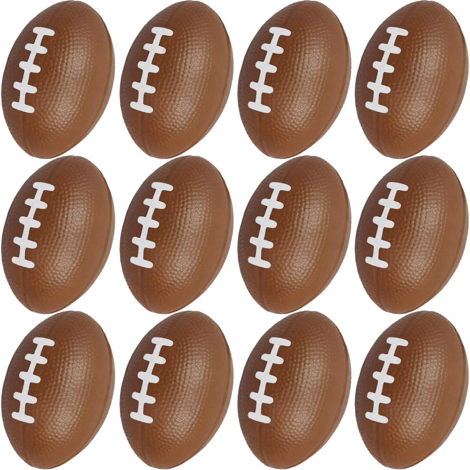 Mini Foam Footballs 12 count Pack | 3.25" Inch Party Favor Balls for  | Mini Football  Ball Bulk |  Sports Little Footballs | Big Game Party Decoration Balls | Small Foam Football for