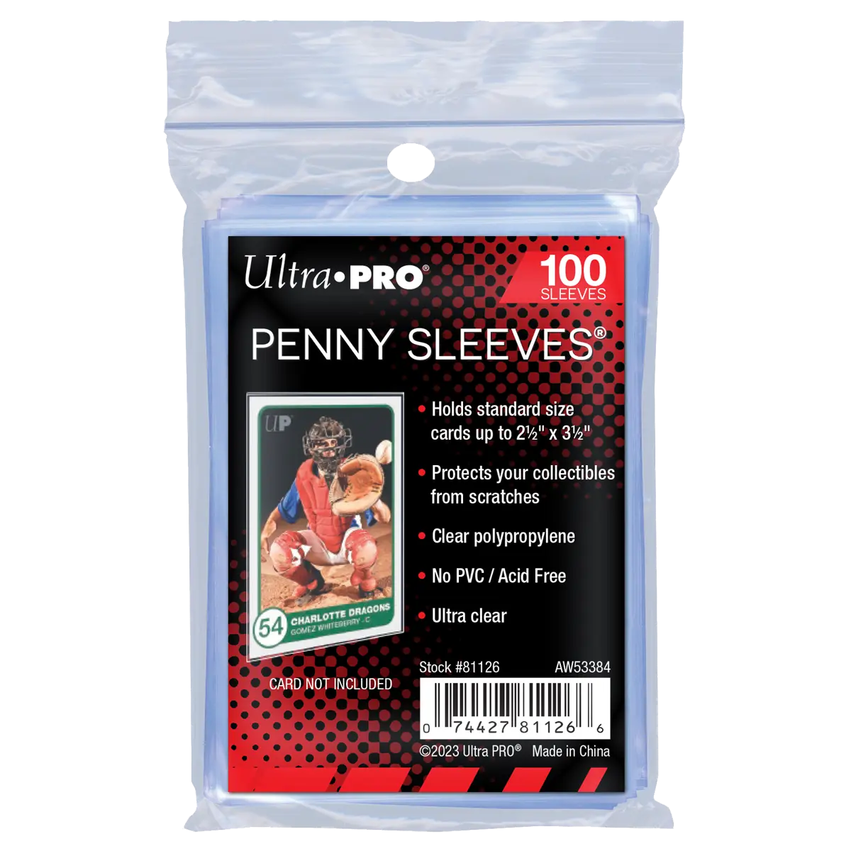 100ct PENNY SLEEVES® 2.5" x 3.5" Soft Trading Card Protectors 100ct PENNY SLEEVES® 2.5" x 3.5" Soft Trading Card Protectors