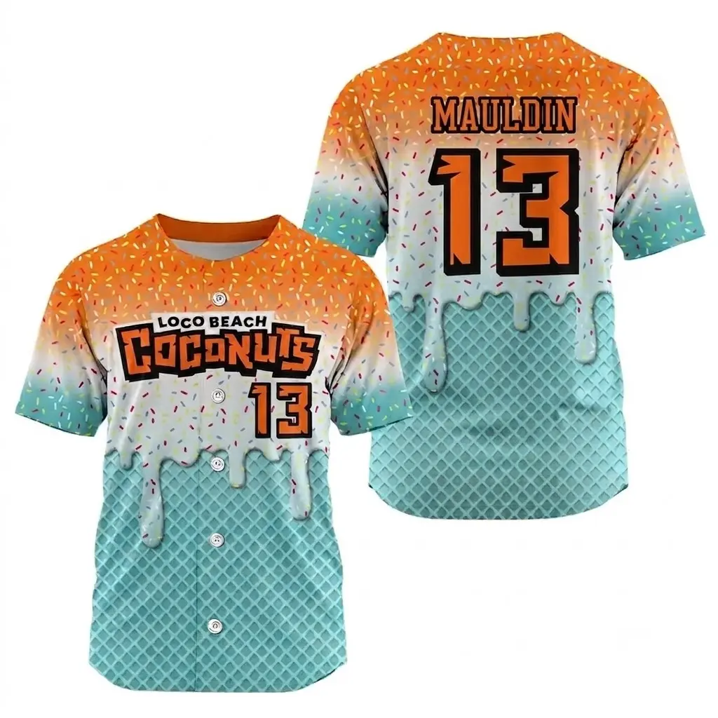 Custom Coconuts Baseball Jersey, Personalized Team Name Number Shirt, Game Day Fan Gift, Loco Baseball Uniform Shirt for Men Women