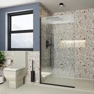 Royalty Mirror Fixed Glass Shower Panel 24x76