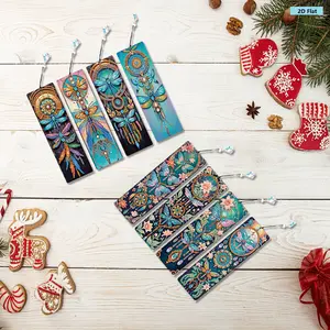 8Pcs DIY Diamond Painting Bookmark Kit - Colorful Gems, Irregular-Shaped Diamonds, Crystal-Shine Pendants, Beginner-Friendly DIY Craft Supplies for Adults (Toys & Hobbies, Needlework Art Projects)
