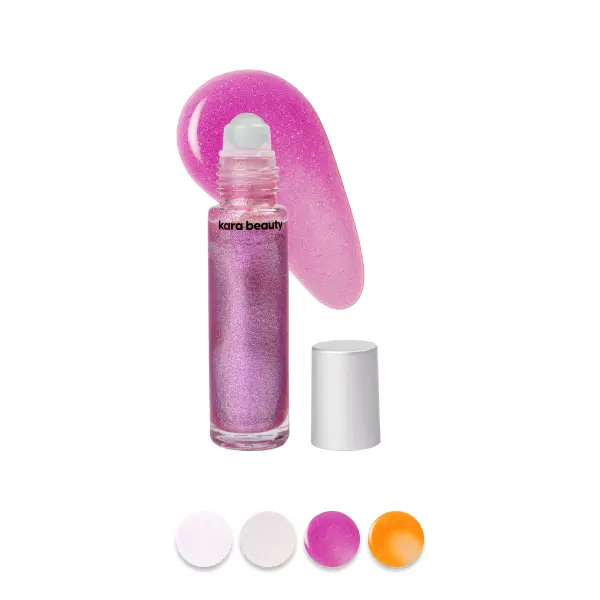 Kara Beauty Shimmer Star Roll-on Glitter - 7.8mL Hydrating Formula for Face & Body - Vegan Cruelty-Free - Easy Roll-on Applicator - Lightweight Buildable Shimmer