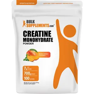 BulkSupplements.com Creatine Monohydrate Powder - Creatine Supplement, Micronized Creatine, Creatine Powder - Mango Tango, 7g per Servings, 700g (1.5 lbs) (Pack of 1)