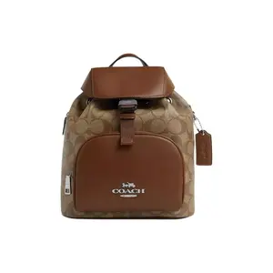 Coach PACE 22 Backpack in Signature Coated Canvas with Leather Accents for Women