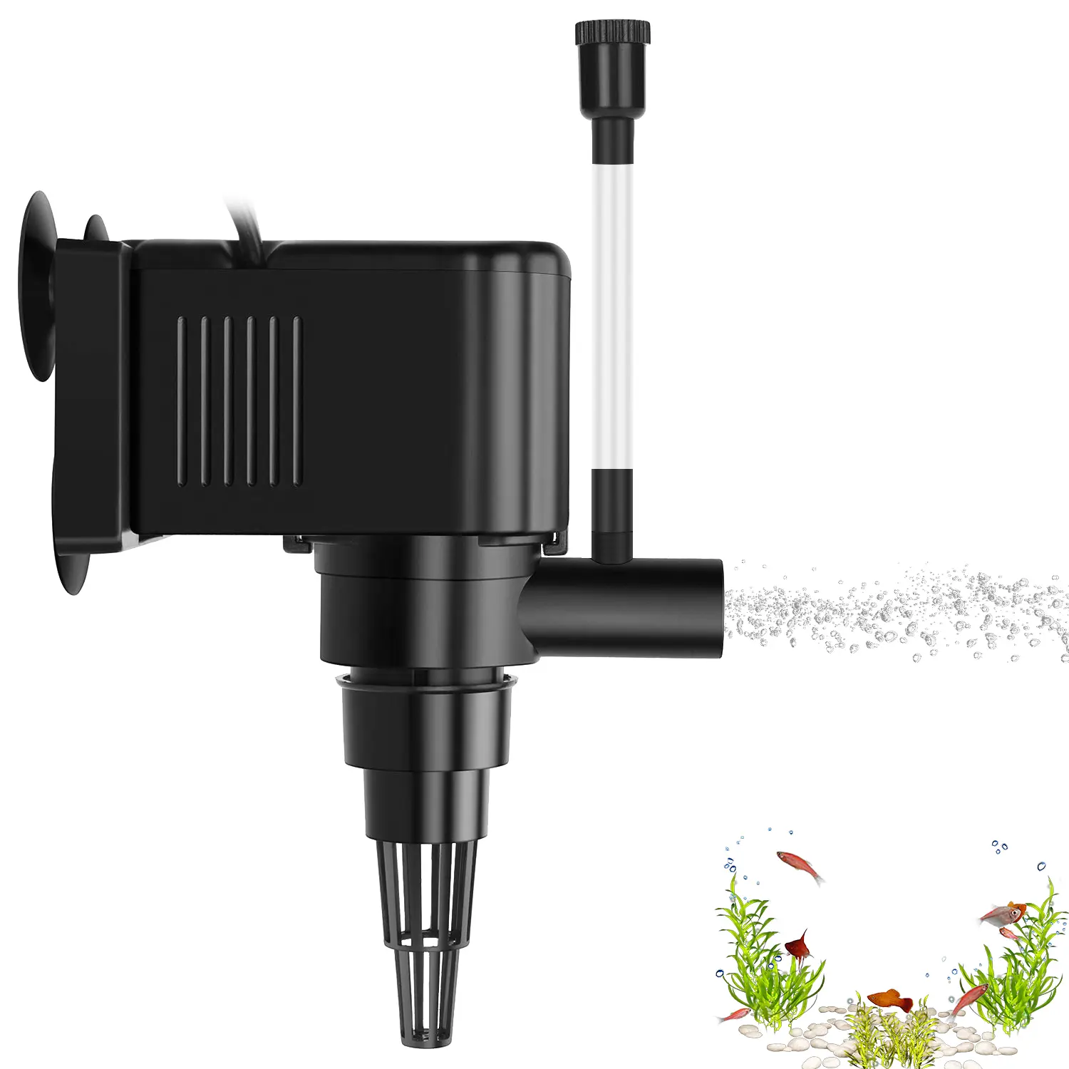 AquaMiracle Aquarium Powerhead Pump Circulating Water Pump 135/210/265GPH for 10-80 Gallon Aquariums with Aerating Features