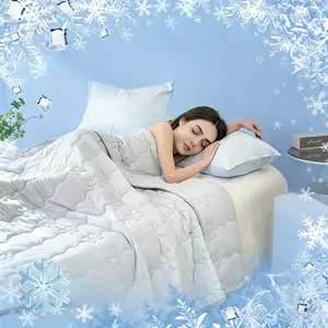 Cooling Blanket Keeps Body Cool at Night, Prevents Sweating, Suitable for Hot Sleepers, Ultra-Cool Lightweight Bed Blanket, Breathable Cooling Blanket