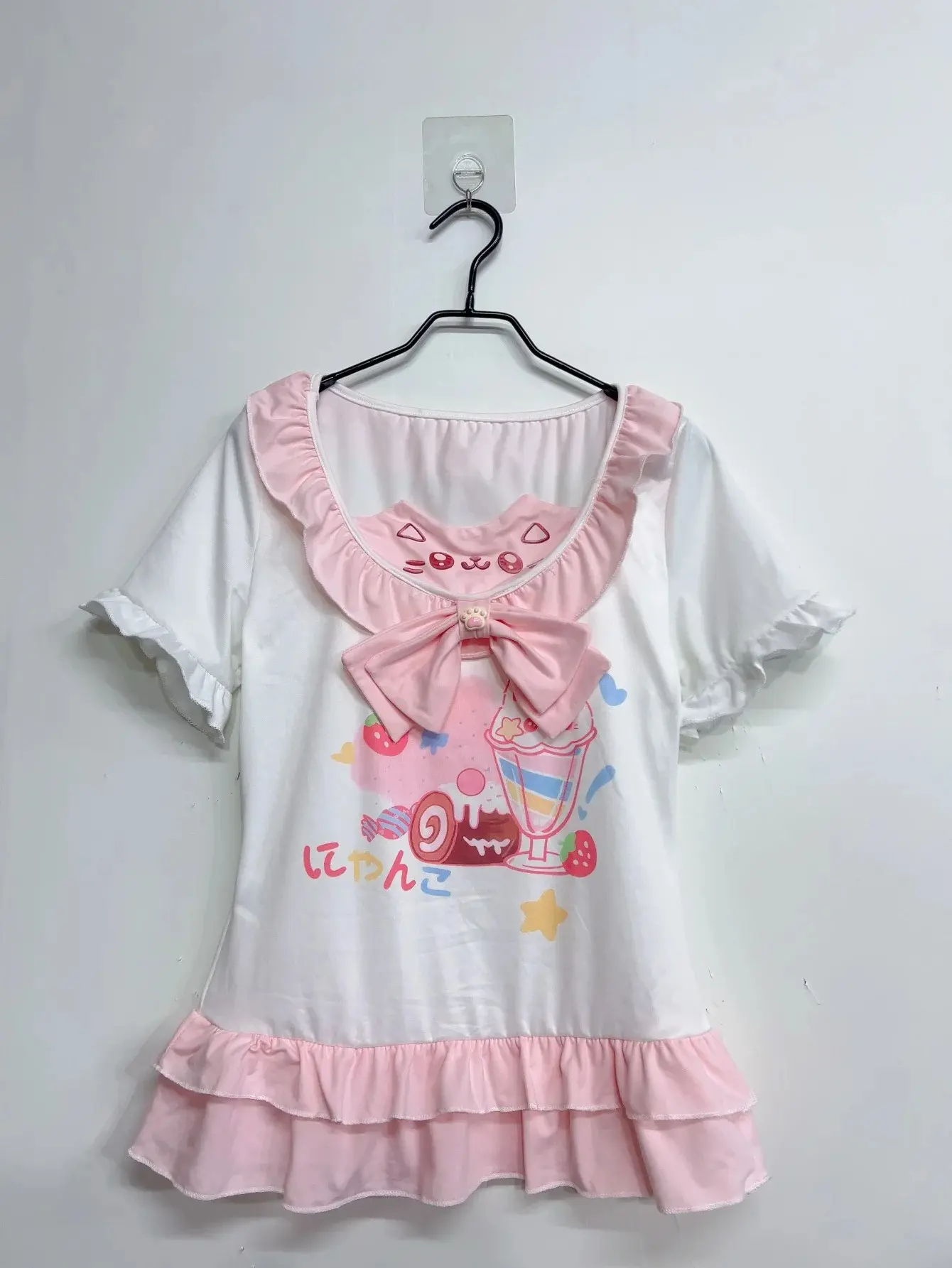 Y2k Cutecore Summer Women Korean Japan Harajuku Short Sleeve Egirl Anime T-shirts Aesthetic Oversized Kawaii Tshirt Tops Clothes