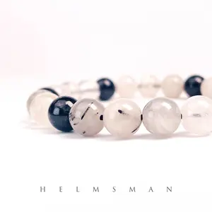 [Direct Buy] 1 Count black rutiled quartz bracelet