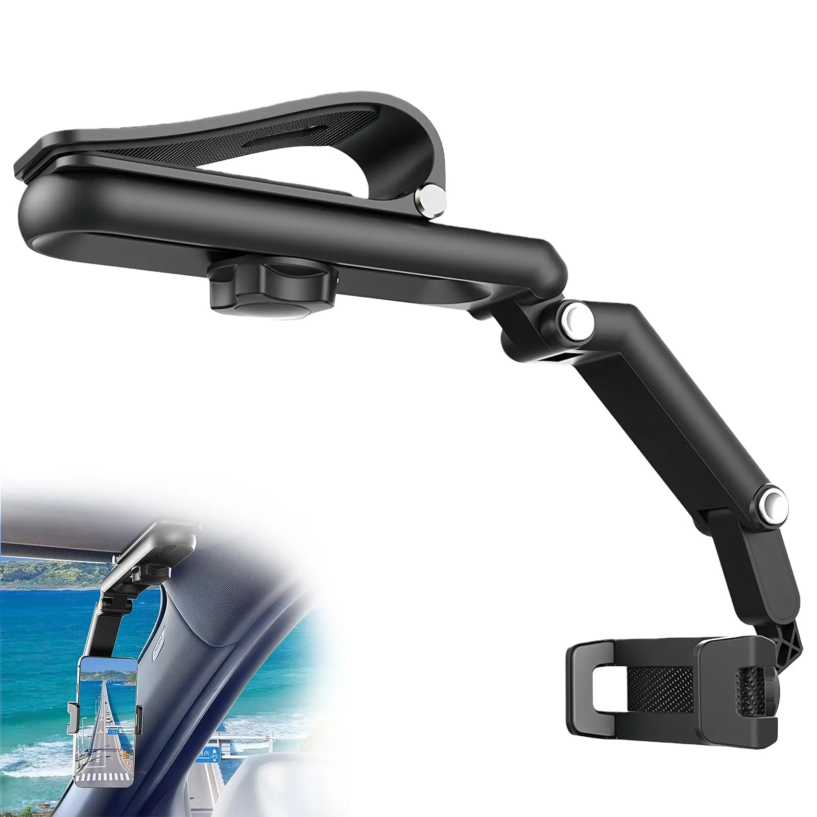 Car Phone Mount Stabilizer, for Photography and Car GPS, Universal Cell Phone Car Mount Metal Anti-Shake POV View for Navigation Live Streaming Self-Recording & Video Driving