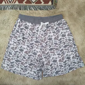 Camo printed adult men beach wear summer swim trunks