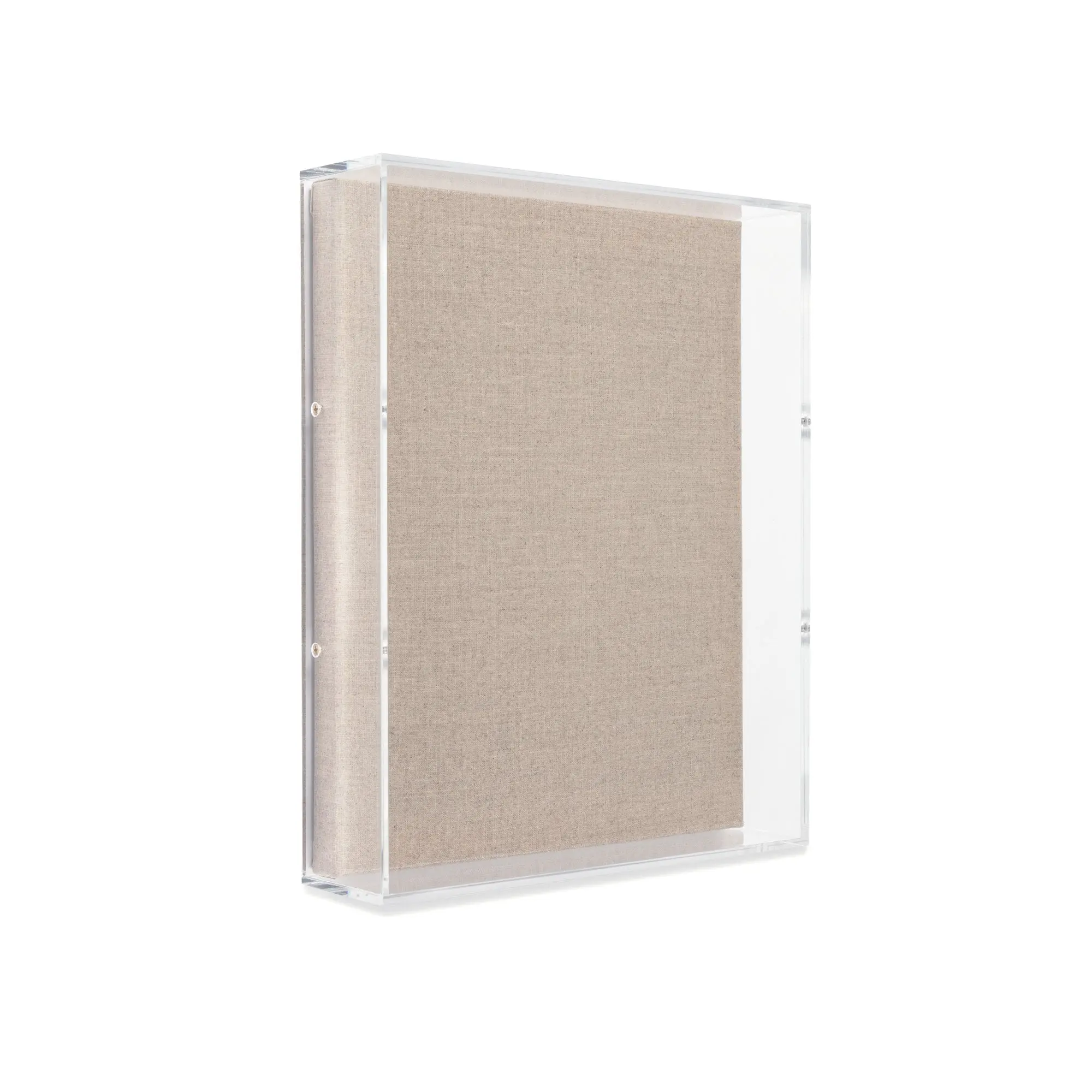 8" x 10" x 3" Modern UV-Grade Acrylic Shadowbox with Linen Canvas
