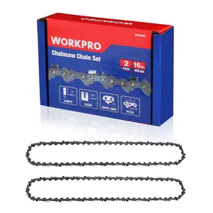 #fathersdaygift WORKPRO 2-Pack Chainsaw Chain for 16-Inch Bar, 3/8"Pitch, 56 Drive Links Wood Cutting Saw Chain for Chainsaw Parts fits Craftsman, Poulan, Echo, DeWalt