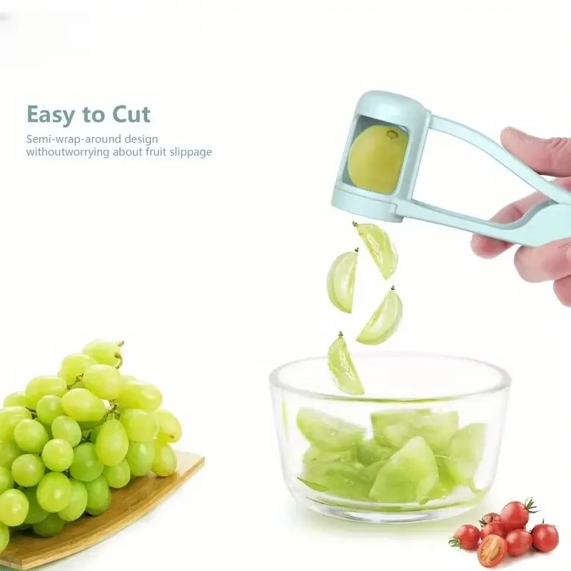 1pc Tomato Slicer Cutter Grape Tools Cherry Fruit Salad Splitter Artifact for Toddlers Small Kitchen Accessories Cut Gadget for Baby