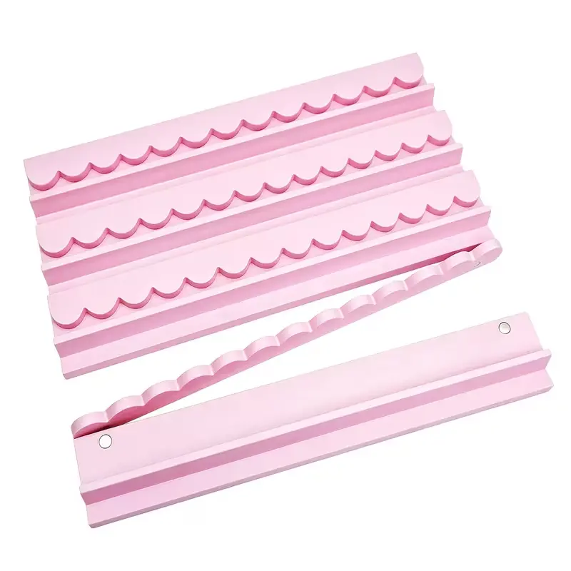 4pcs, 17In Pink Wooden Mahjong Racks with Pushers, American Mahjong Tile Pushers And Racks with Storage Bag, Modern Table Mahjong Additions