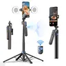 INFOJIFA Stainless Steel Adjustable Auto Face Tracking Tripod - 360° Rotate Selfie Stick with ABS, Brass Phone Holder, Remote, Vlogging Equipment Compatible with Cellphone, iPhone, iOS/Android, Camera