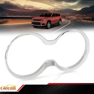 Front Cup Holder Frame Cover Trim Chrome Fit For 2011-2021 Jeep Grand Cherokee