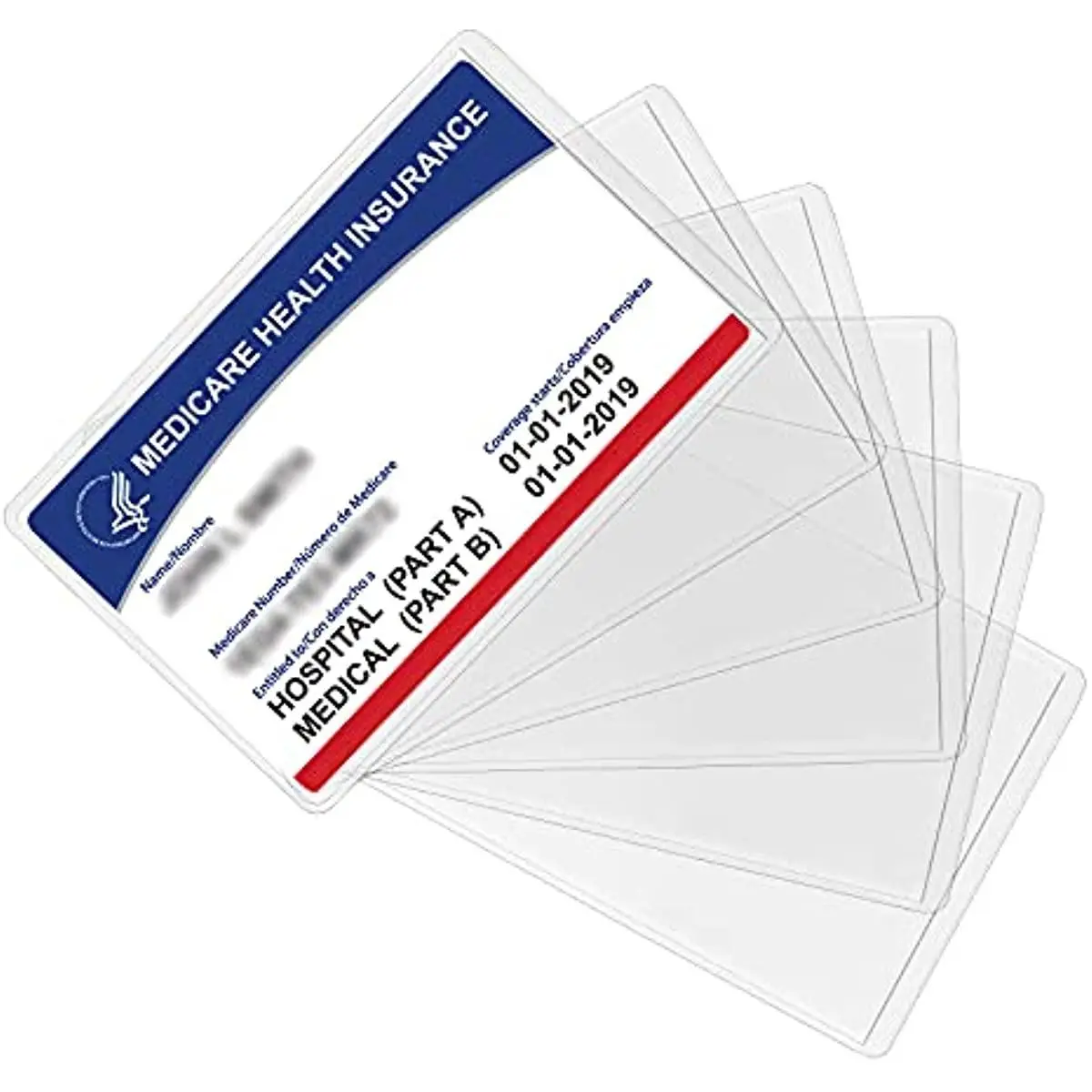 Medicare Card Protector Sleeve, 10pcs/pack Durable Medicare Card Protector, Office Accessories, Office Desk Accessories, Business Card Holder for Home Office