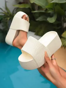 Women's Thick Sole Boho Style Wedge Sandals Summer New Anti-Slip Height-Boosting Beach Slippers, Outdoor Wear, Short Stature Friendly, 2026 Fashion Footwear