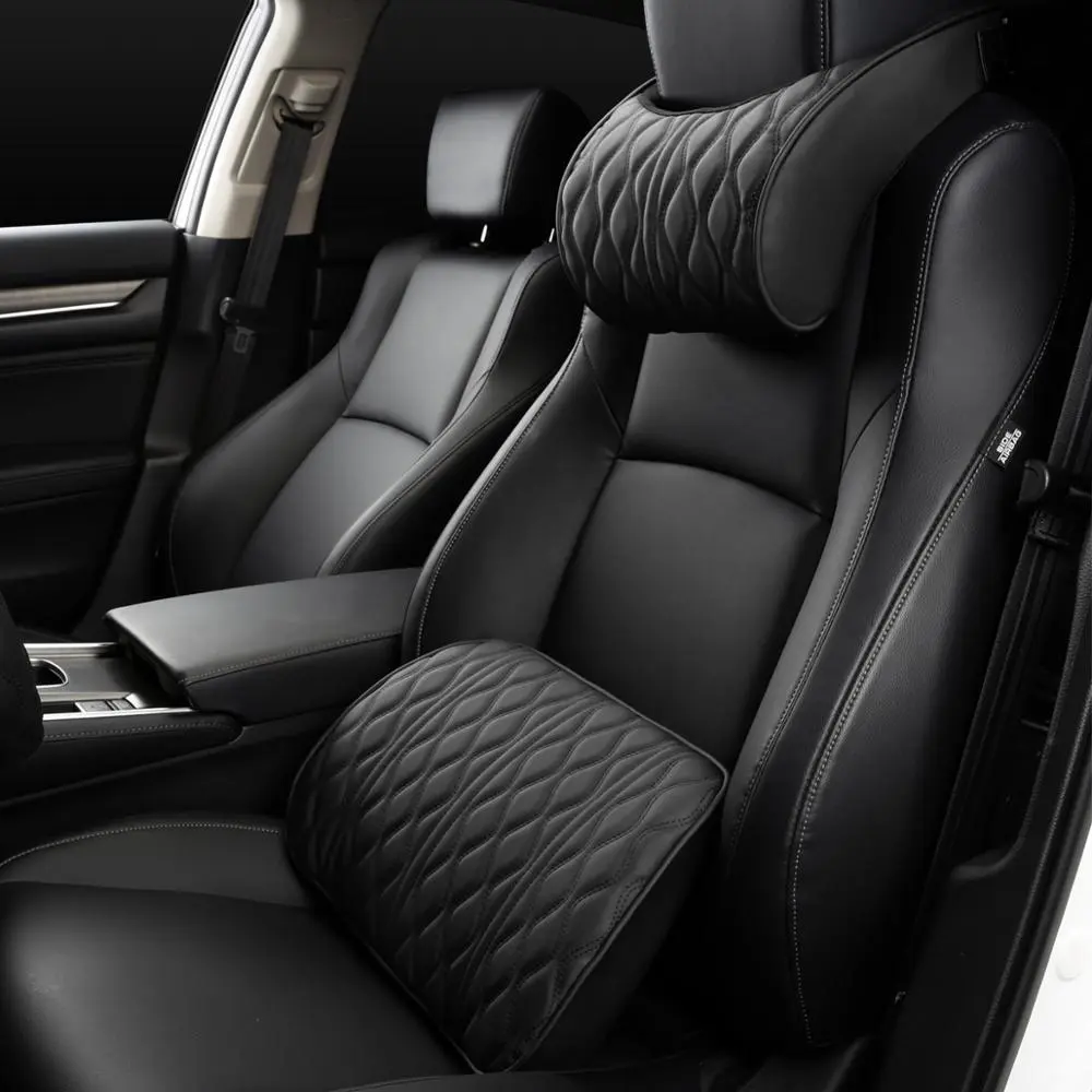 Car headrest, Car Neck Pillow, Backrest, Car Seat, Universal Car Lumbar Support Set