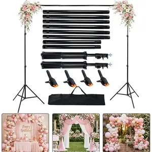 Backdrop Stand, 10x6.5ft Photo Studio Adjustable Backdrop Stand Kit, Heavy Duty Backdrop Stand with Steel Base and Carry Bag for Parties, Events Decoration, Photography, Photo Video Studio, Birthday Parties, Wedding summervibes