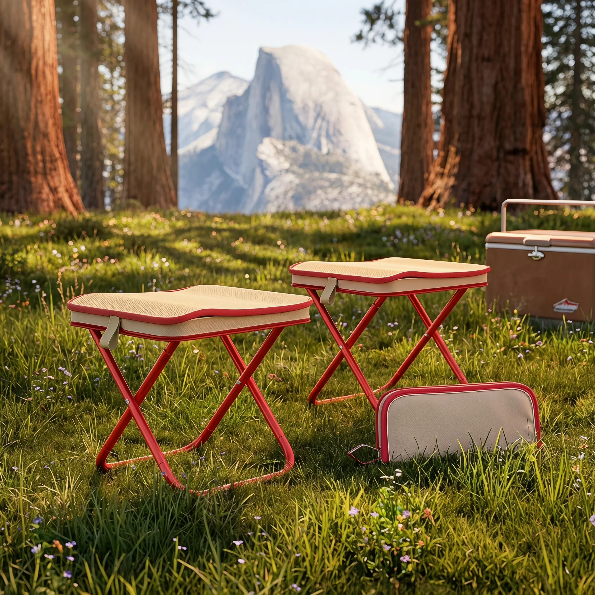 【SummerWins】Portable Folding Camping Stool with Storage Bag, Lightweight Foldable Outdoor Seat, Compact Fold Up Travel Chair for Picnic, Fishing, Hiking & Beach