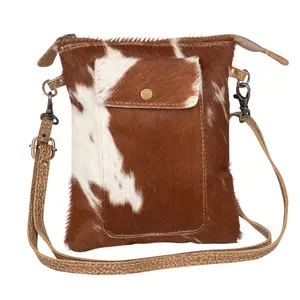 Western Hair on Hide Crossbody Bag for Women, Small Casual Genuine Leather Purse with an Adjustable Strap, Casual Crossbody Bag, Handbag Crossbody Bag