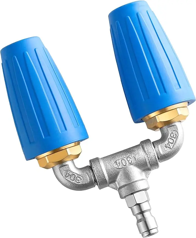 High Flow Power Washer Spray Nozzles - Corrosion-Resistant Dual Turbo Tips, 360° Rotating, 1/4" Quick Connector, 2.0 Orifice, 4.0-6.0 GPM, 4000 PSI Max, Car Wash Nozzle Accessories for DIY Car Care, Outdoor Cleaning【DealsForYouDays】, High Flow Nozzle