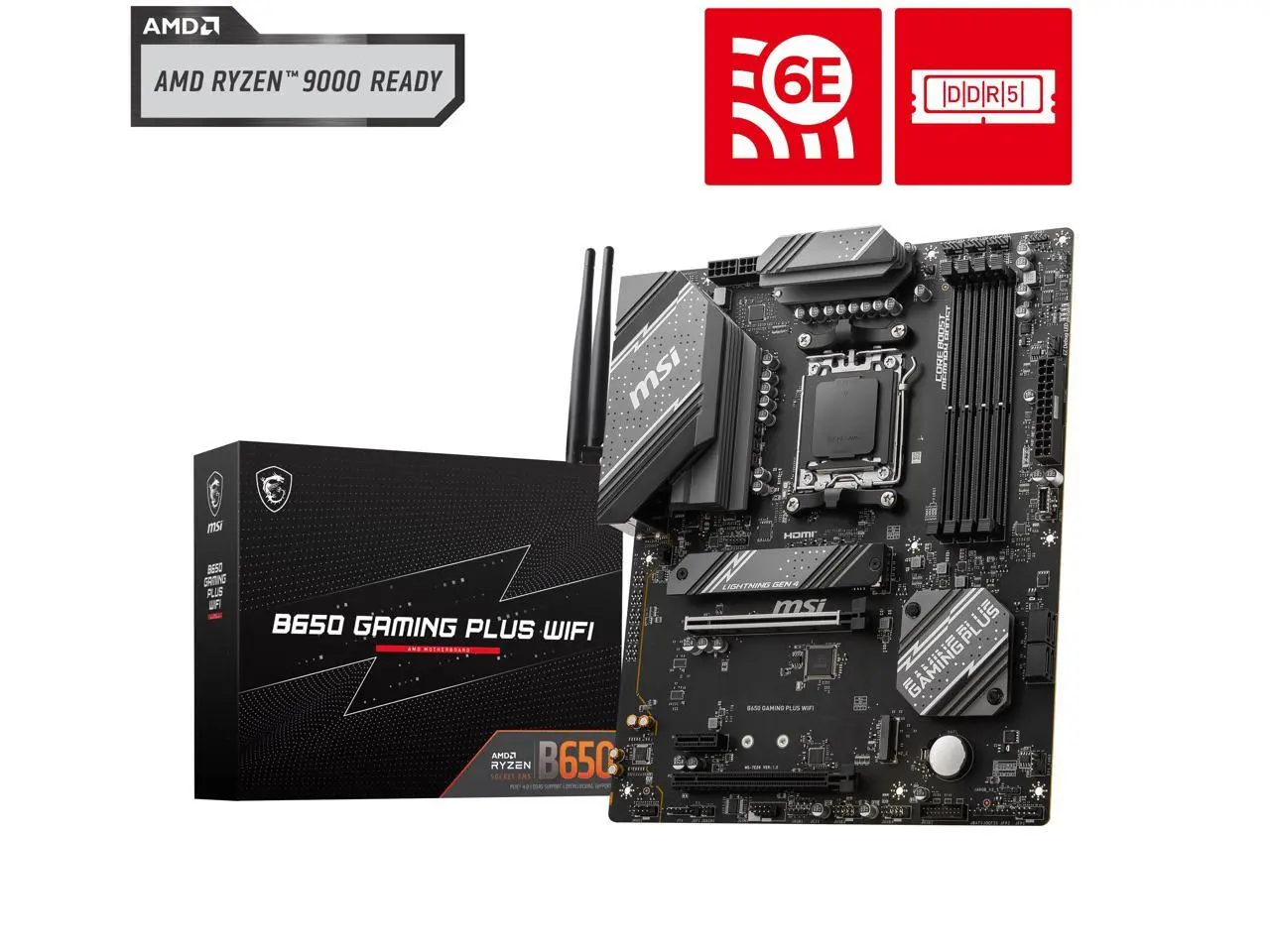 MSI B650 GAMING PLUS WIFI AM5 AMD B650 ATX Motherboard