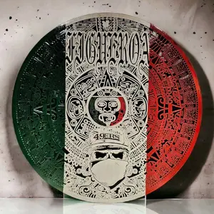 Aztec Calendar with custom logo wall art