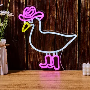 Creative Duck Design Neon Sign, Led Neon Light, 1 Count USB Powered Neon Light, Neon Accent Lights, Decorative Light for Home Party & Festival, Home Decor Supplies