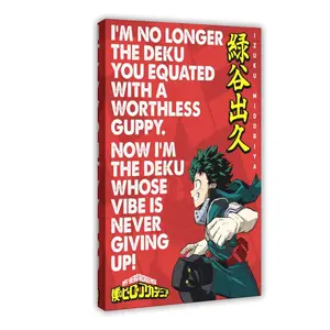 Anime My Hero Academia Deku X Canvas Poster Wall Art for Home Bedroom Office Dorm Room Decor