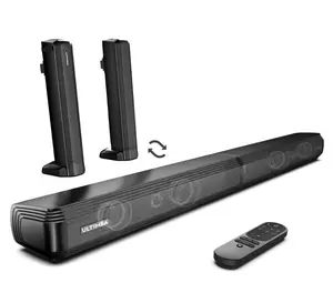 ULTIMEA 2.2ch Sound Bar for TV, Built-in Dual Subwoofer, 2 in 1 Separable Bluetooth 5.3 Soundbar (open box)