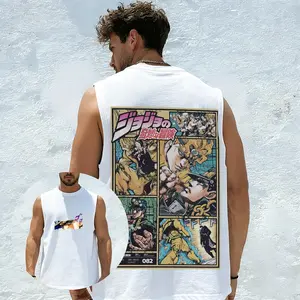 Jotaro Kujo vs. Dio Brando: The Fateful Showdown--Sleeveless Cotton UnisexTank Top