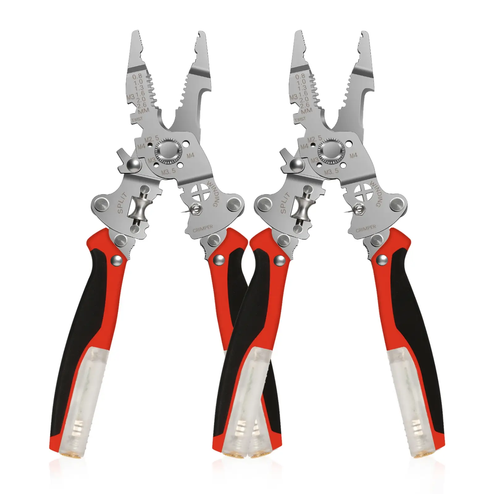 2026 New Heavy-Duty Electrical Pliers&Wire Cutters ,Wire Strippers Tool with Voltage Tester&Alarms, Detectable 12-250 V, Suitable for Professional and Home Use