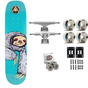 Welcome Skateboard Premium Complete Sloth on Phoenix Teal 8.0" x 32" Slappy Trucks, SML Wheels, Independent Bearings