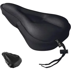 Gel Padded Bike Seat Cover for Men Women Comfort, Extra Soft Exercise Bicycle Seat Compatible with Peloton, Outdoor & Indoor