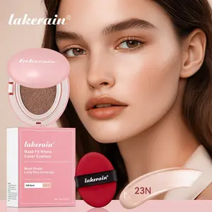 Long-Lasting Cushion Foundation Compact - 1 Count Waterproof & Sweat-Proof Air Cushion Concealer, Buildable Lightweight Formula for a Flawless Natural Finish, Hydrating Makeup for All Skin Types, Makeup Cream