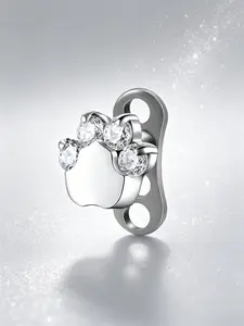 1PC 16G Cute Paw Print Dermal Piercing Anchor Top and Base G23 Titanium Microdermal Piercing Internally Threaded Surface Skin Piercing Body Jewelry