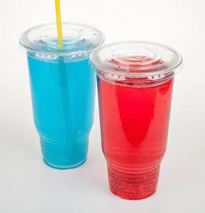 32 OZ CLEAR CUP WITH LID AND STRAW 2 PACK