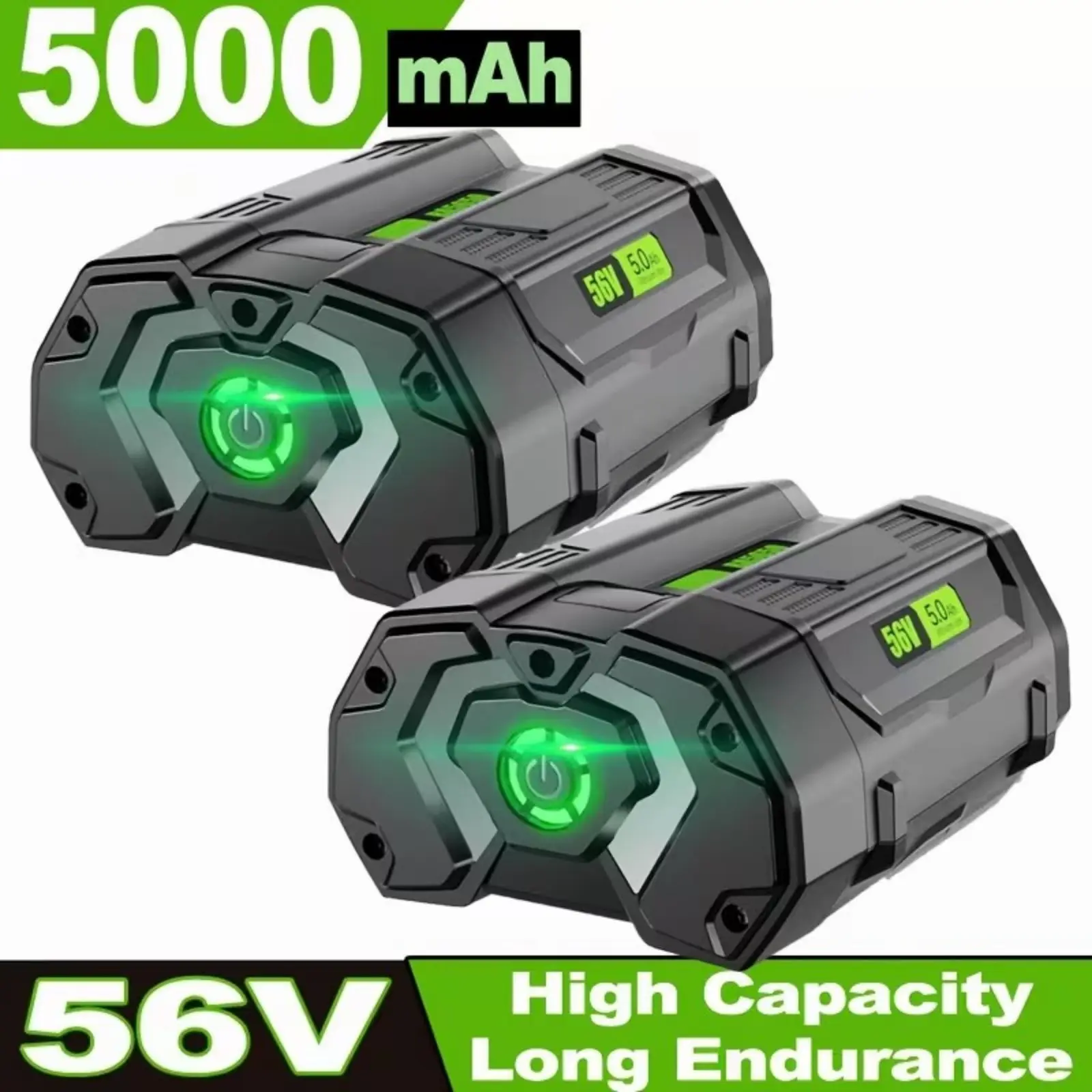 2/1 Pack BA5600T 56V 5.0Ah Battery Replacement for EGO 56V Battery Compatible with EGO 56V Power Tools (Lawn Mower Leaf Blower Chainsaw)